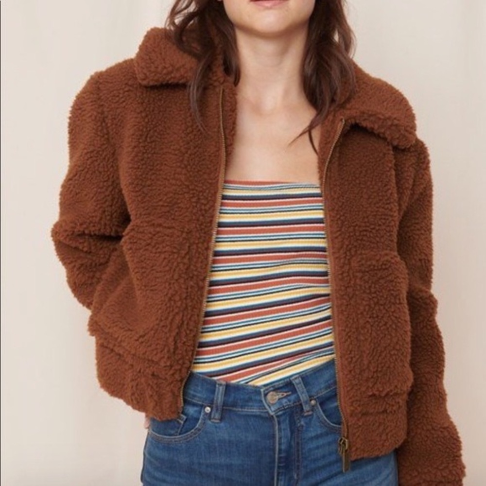 GARAGE soft cozy teddy jacket XS/S